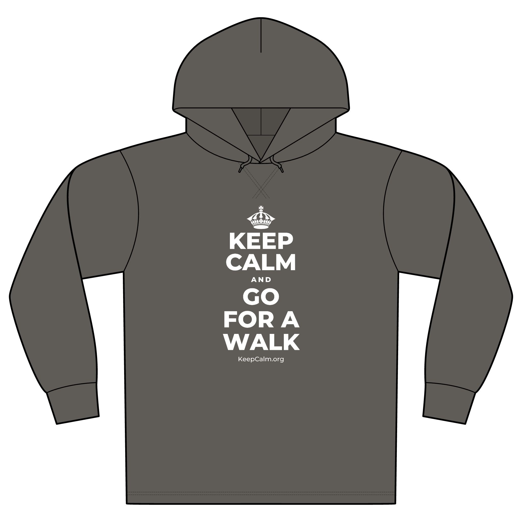 KEEP CALM AND GO FOR A WALK Organic Hoodie Tee