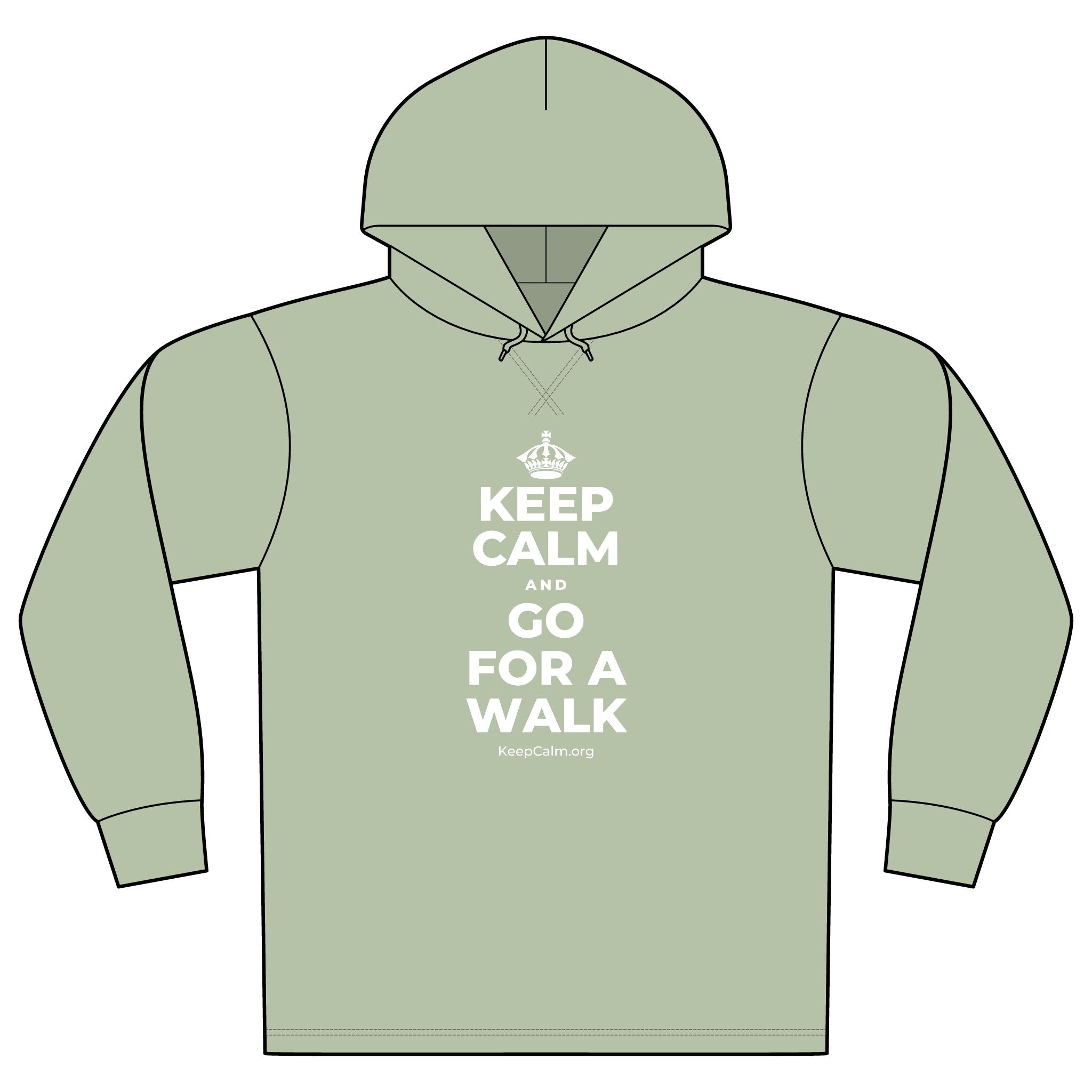 KEEP CALM AND GO FOR A WALK Organic Hoodie Tee