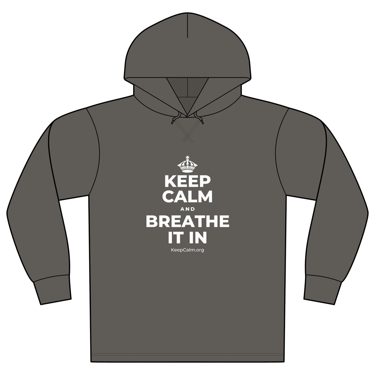 KEEP CALM AND BREATHE IT IN Organic Hoodie Tee