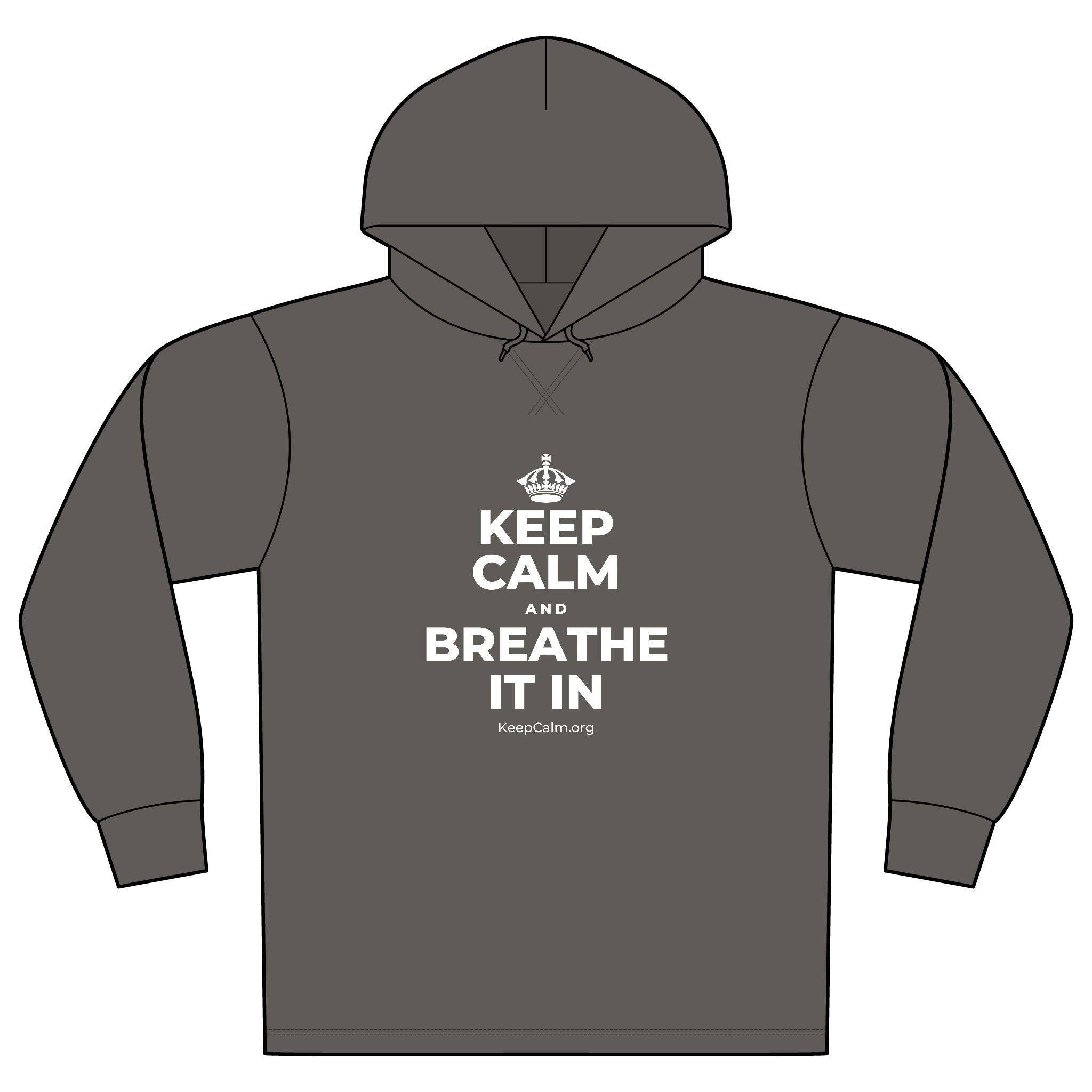 KEEP CALM AND BREATHE IT IN Organic Hoodie Tee