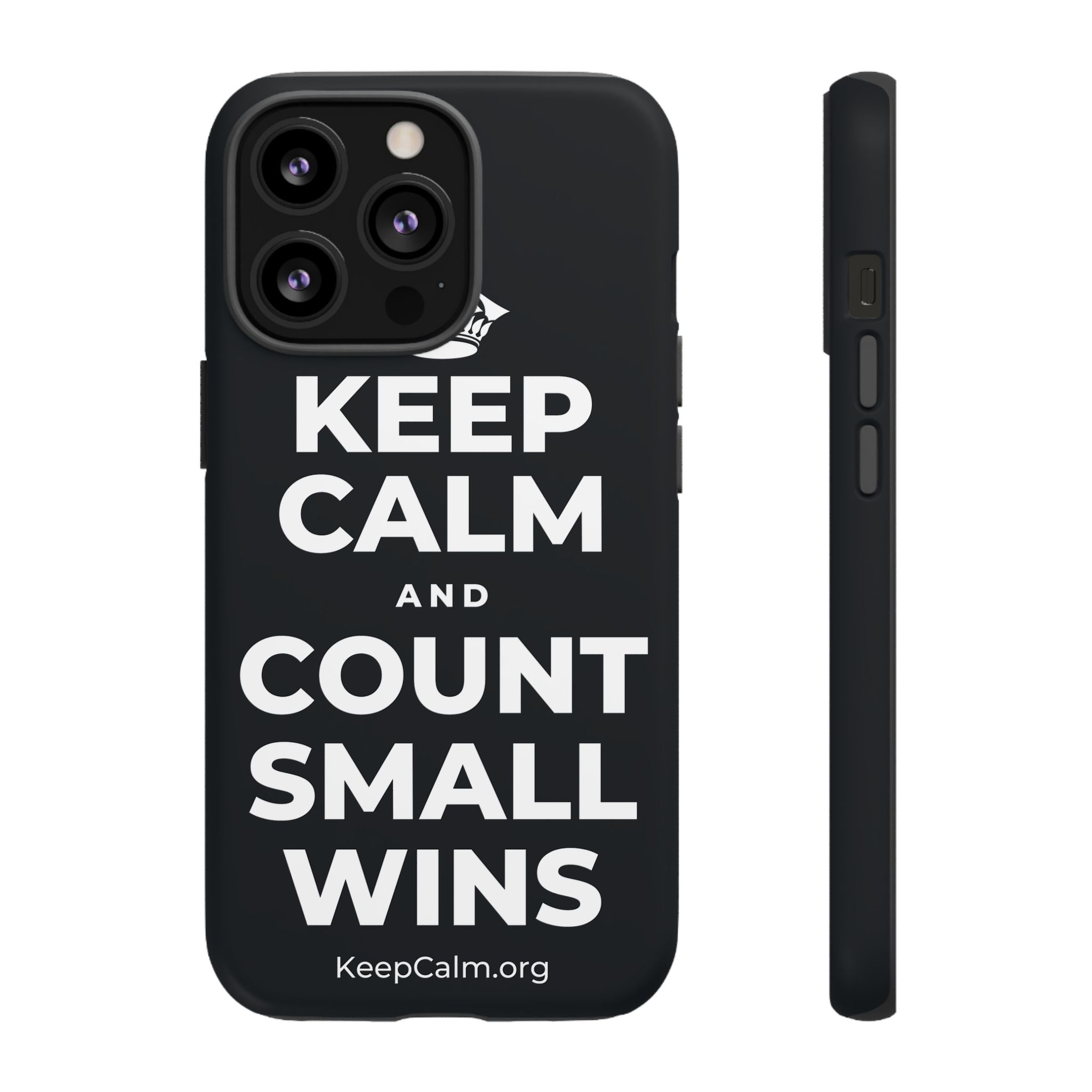 KEEP CALM AND COUNT SMALL WINS Phone Case (Dark)