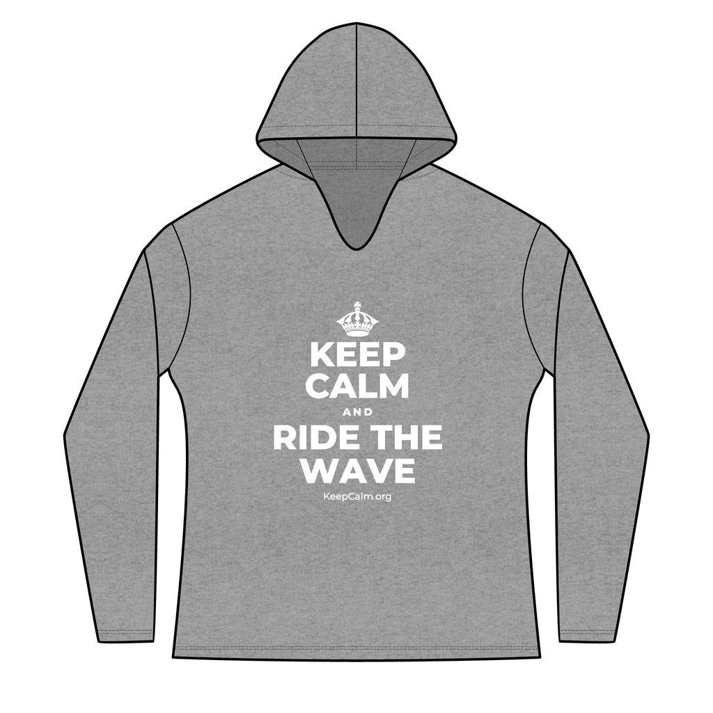 KEEP CALM AND RIDE THE WAVE Women's Long Sleeve Hoodie