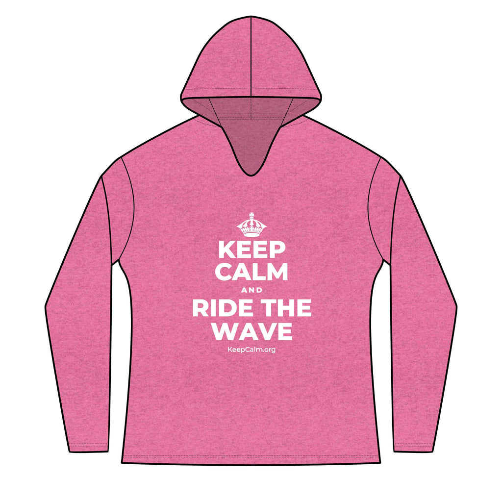 KEEP CALM AND RIDE THE WAVE Women's Long Sleeve Hoodie