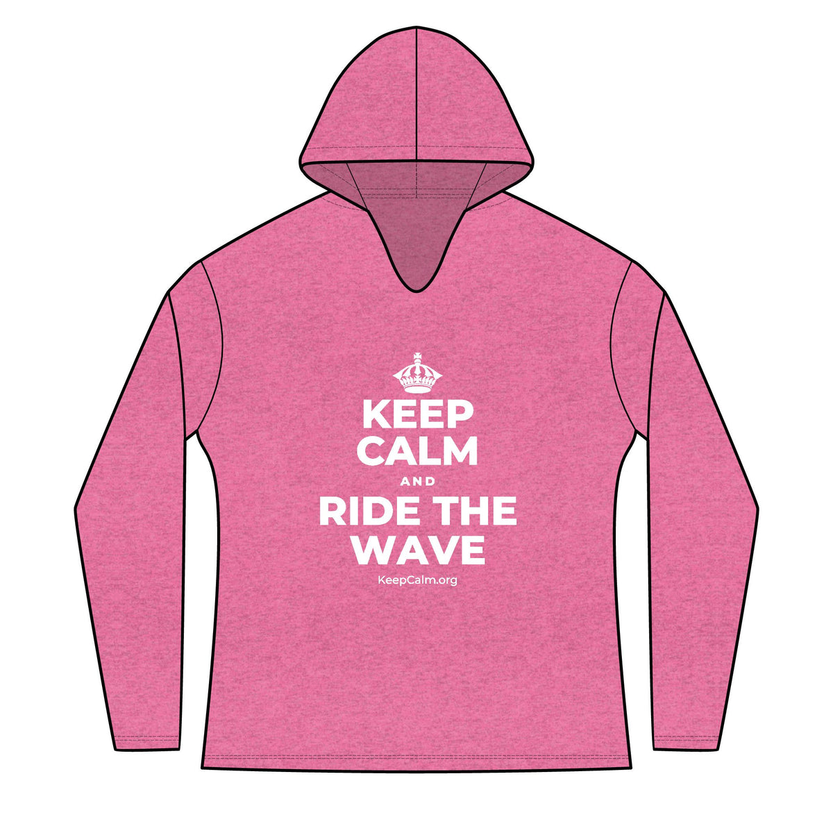 KEEP CALM AND RIDE THE WAVE Women's Long Sleeve Hoodie