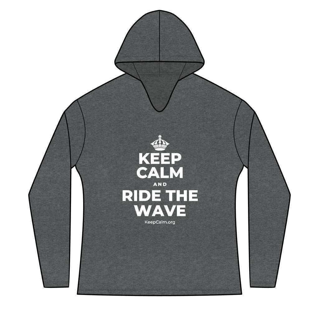 KEEP CALM AND RIDE THE WAVE Women's Long Sleeve Hoodie
