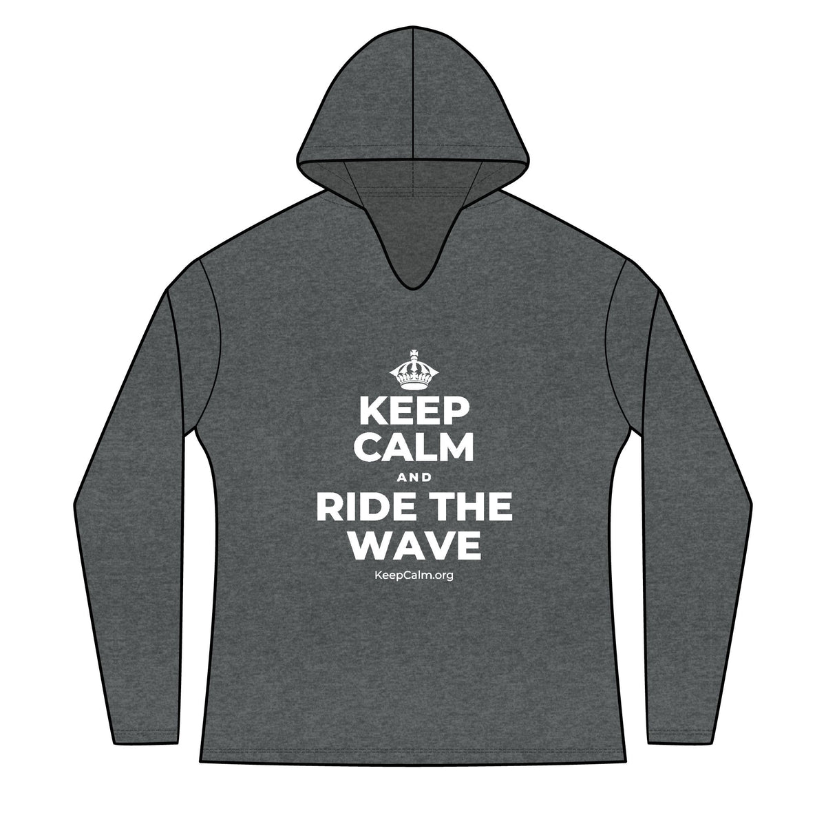 KEEP CALM AND RIDE THE WAVE Women's Long Sleeve Hoodie