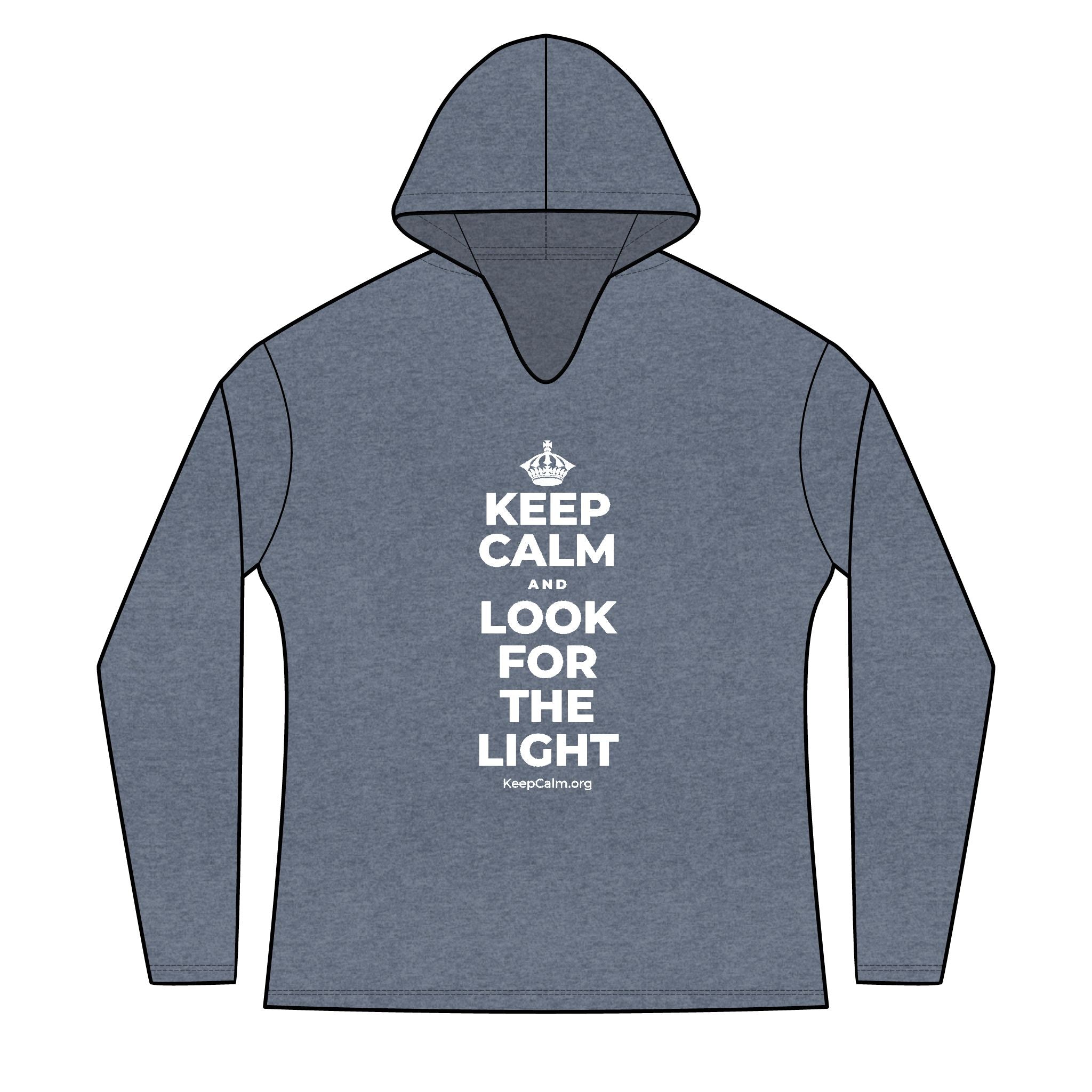 KEEP CALM AND LOOK FOR THE LIGHT Women's Long Sleeve Hoodie