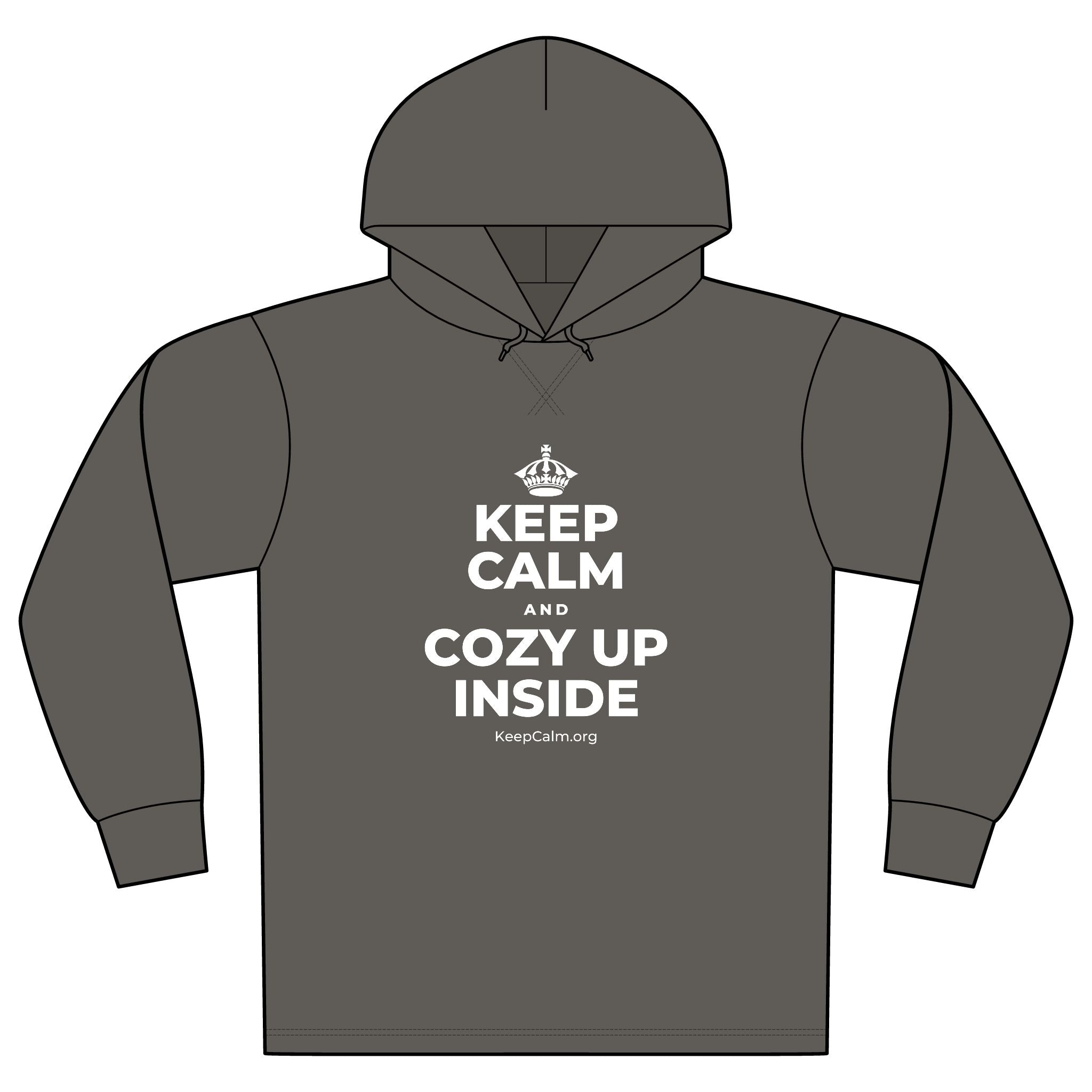 KEEP CALM AND COZY UP INSIDE Organic Hoodie Tee