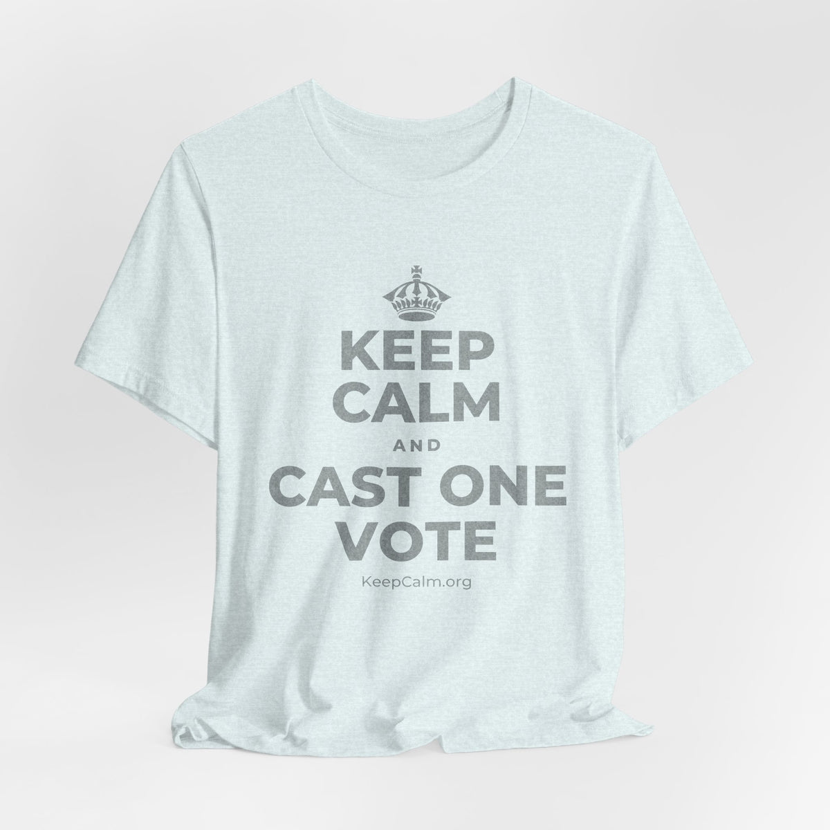 KEEP CALM AND CAST ONE VOTE T-Shirt (Soft Cream–Heather Mauve)
