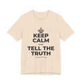KEEP CALM AND TELL THE TRUTH T-Shirt (Soft Cream–Heather Mauve)