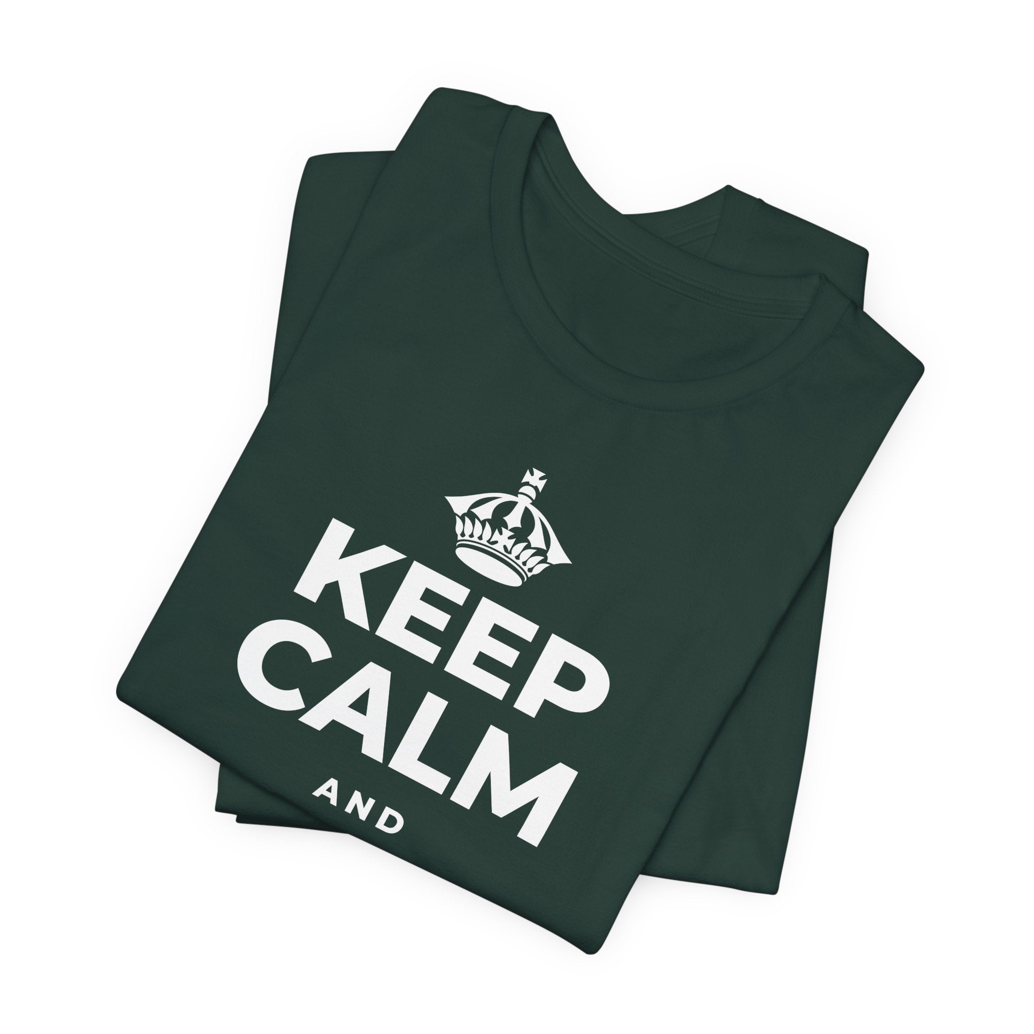 KEEP CALM AND UNCLENCH T-Shirt (White–Asphalt)