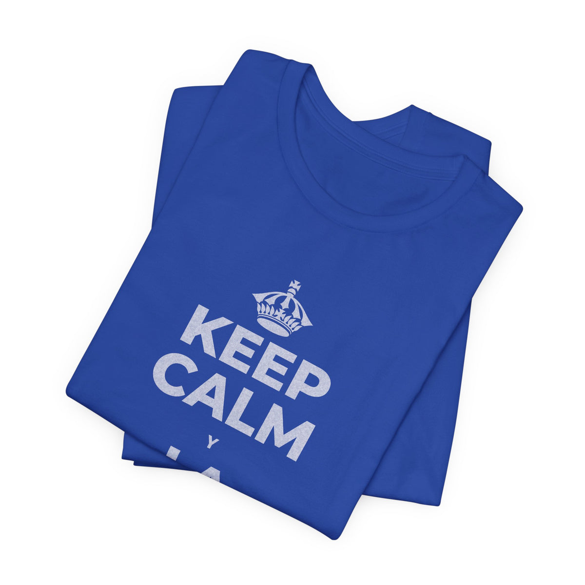 KEEP CALM Y LA FRENTE EN ALTO T-Shirt (Soft Cream–Heather Mauve)