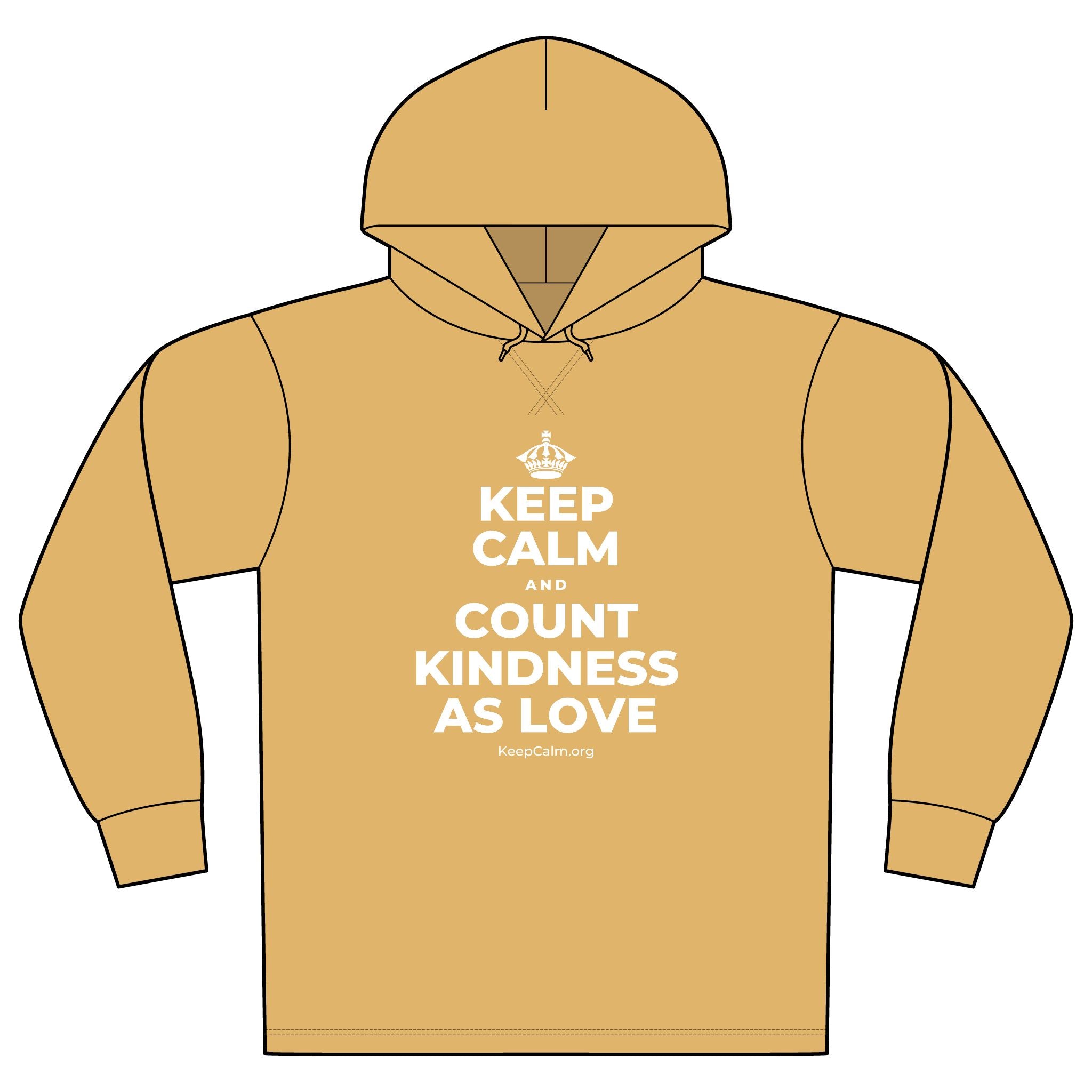 KEEP CALM AND COUNT KINDNESS AS LOVE Organic Hoodie Tee