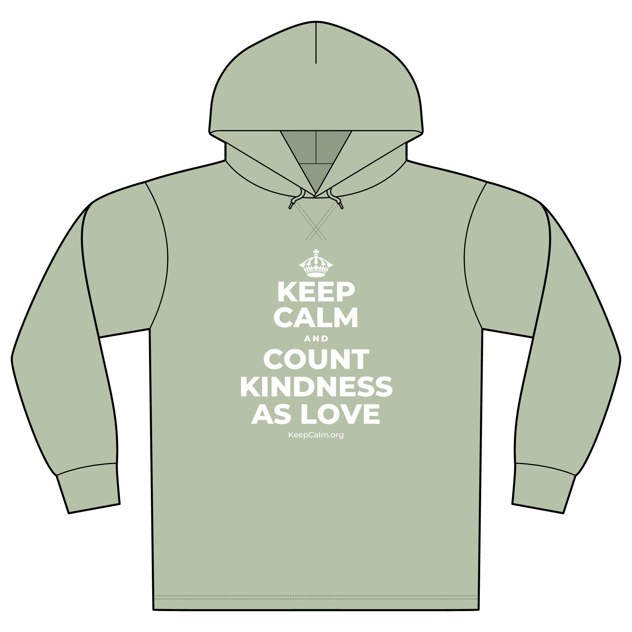 KEEP CALM AND COUNT KINDNESS AS LOVE Organic Hoodie Tee