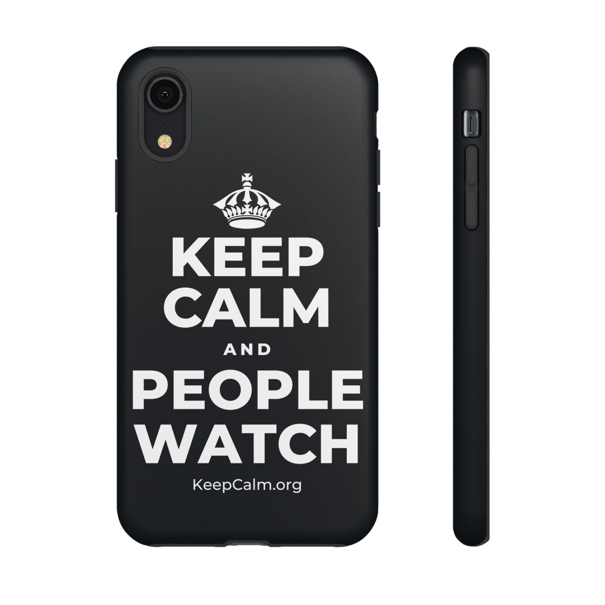 KEEP CALM AND PEOPLE WATCH Phone Case (Dark)