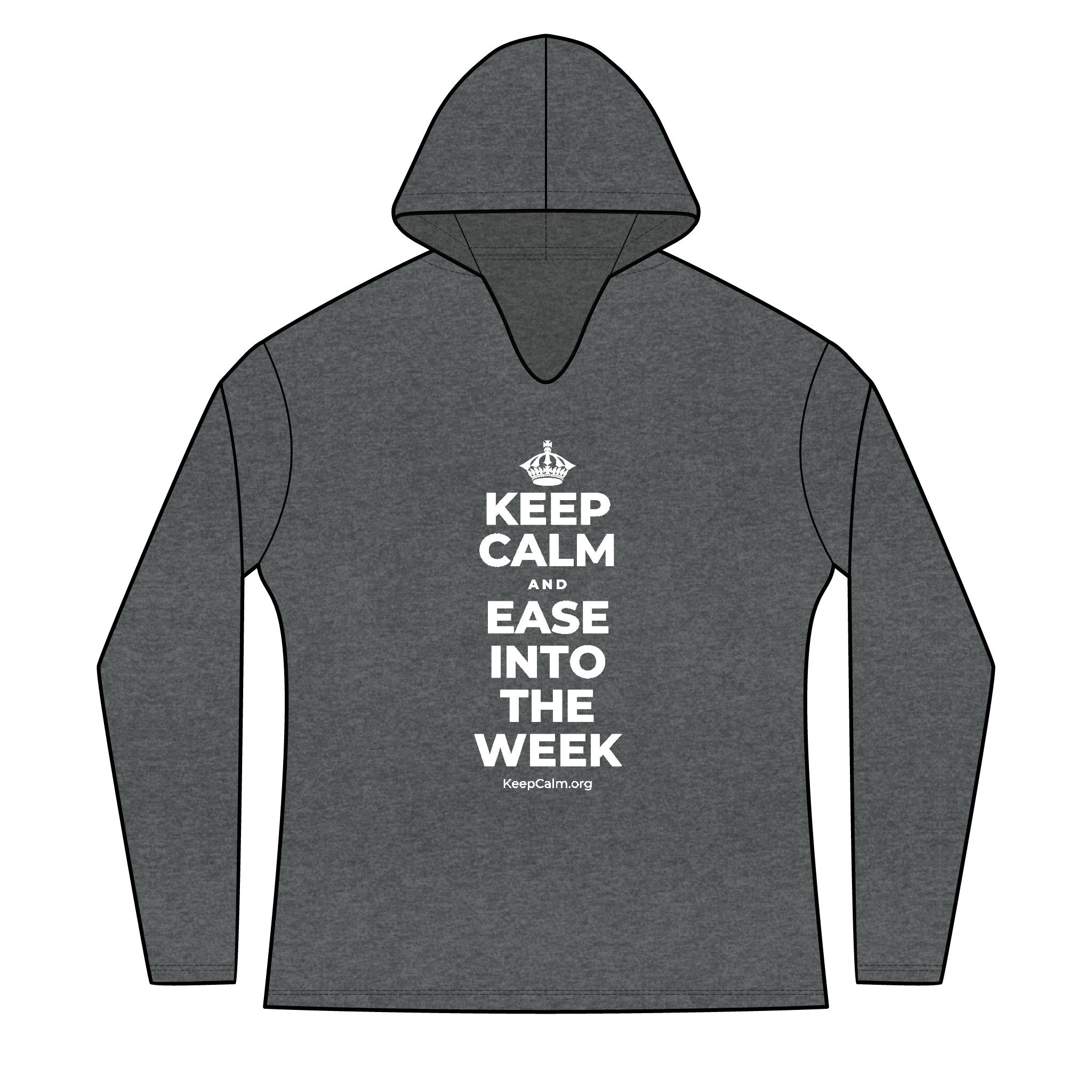KEEP CALM AND EASE INTO THE WEEK Women's Long Sleeve Hoodie