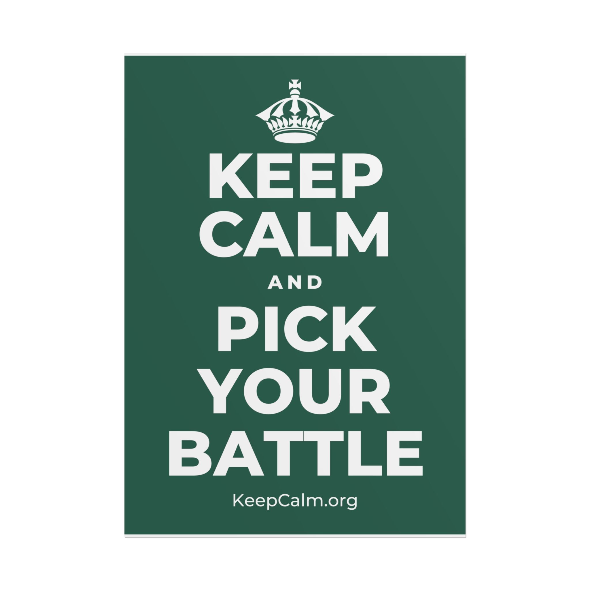 KEEP CALM AND PICK YOUR BATTLE Poster