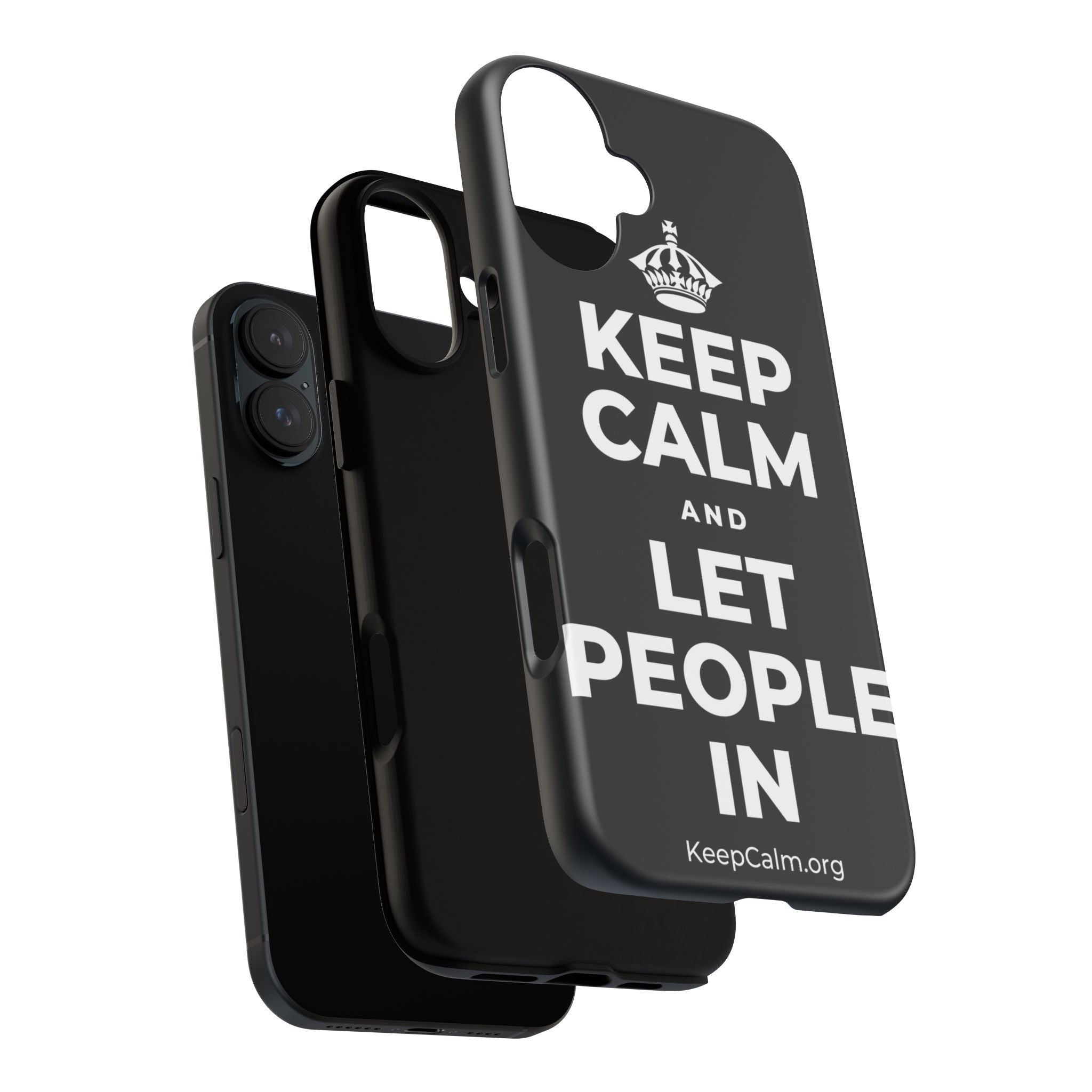 KEEP CALM AND LET PEOPLE IN Phone Case (Dark)