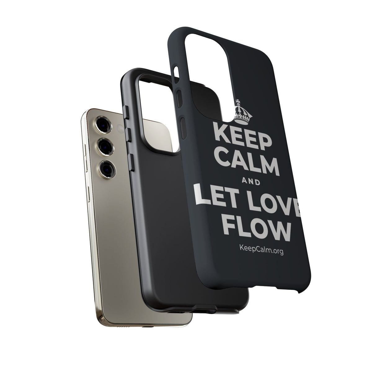 KEEP CALM AND LET LOVE FLOW Phone Case (Dark)