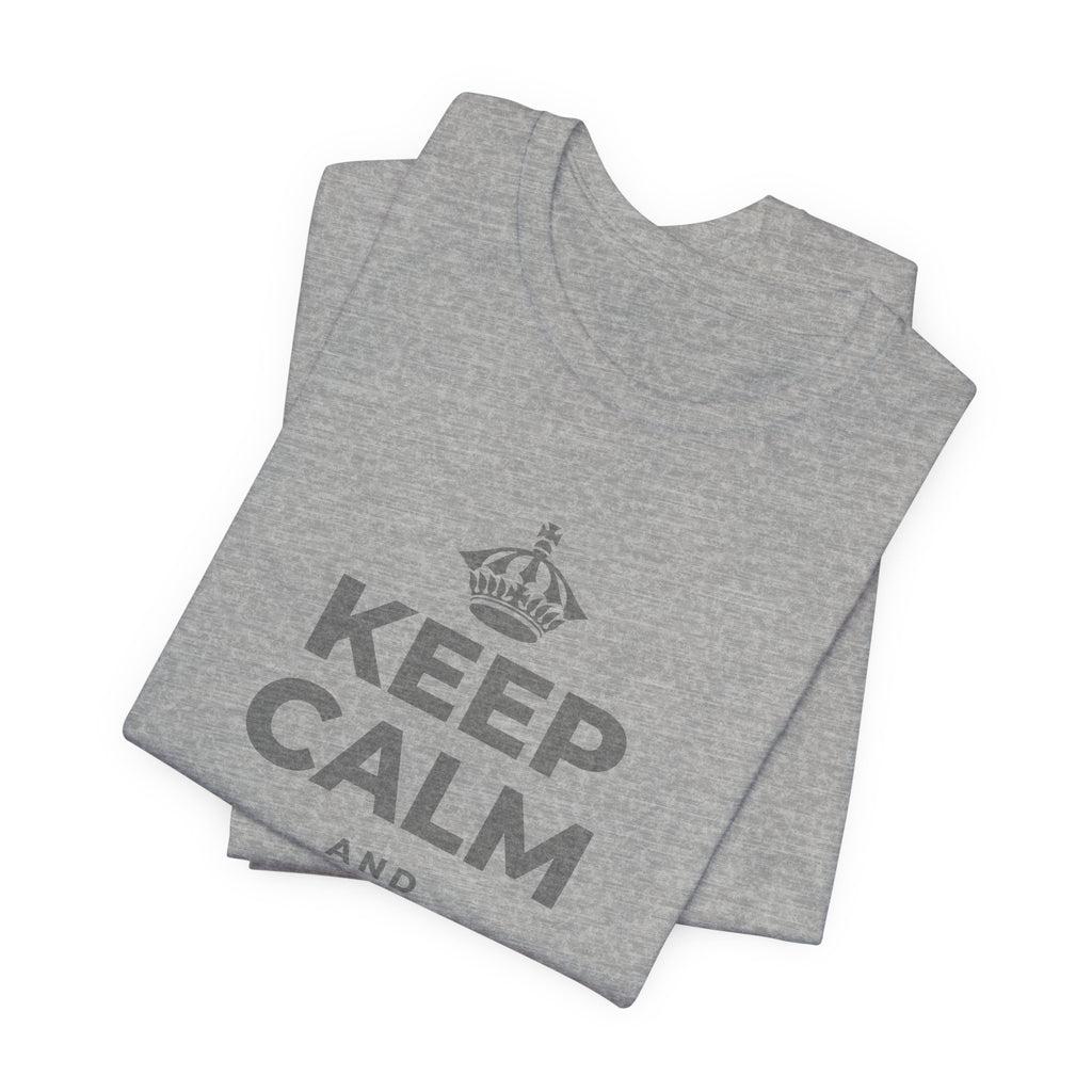 KEEP CALM AND GET BACK UP T-Shirt (White–Asphalt)