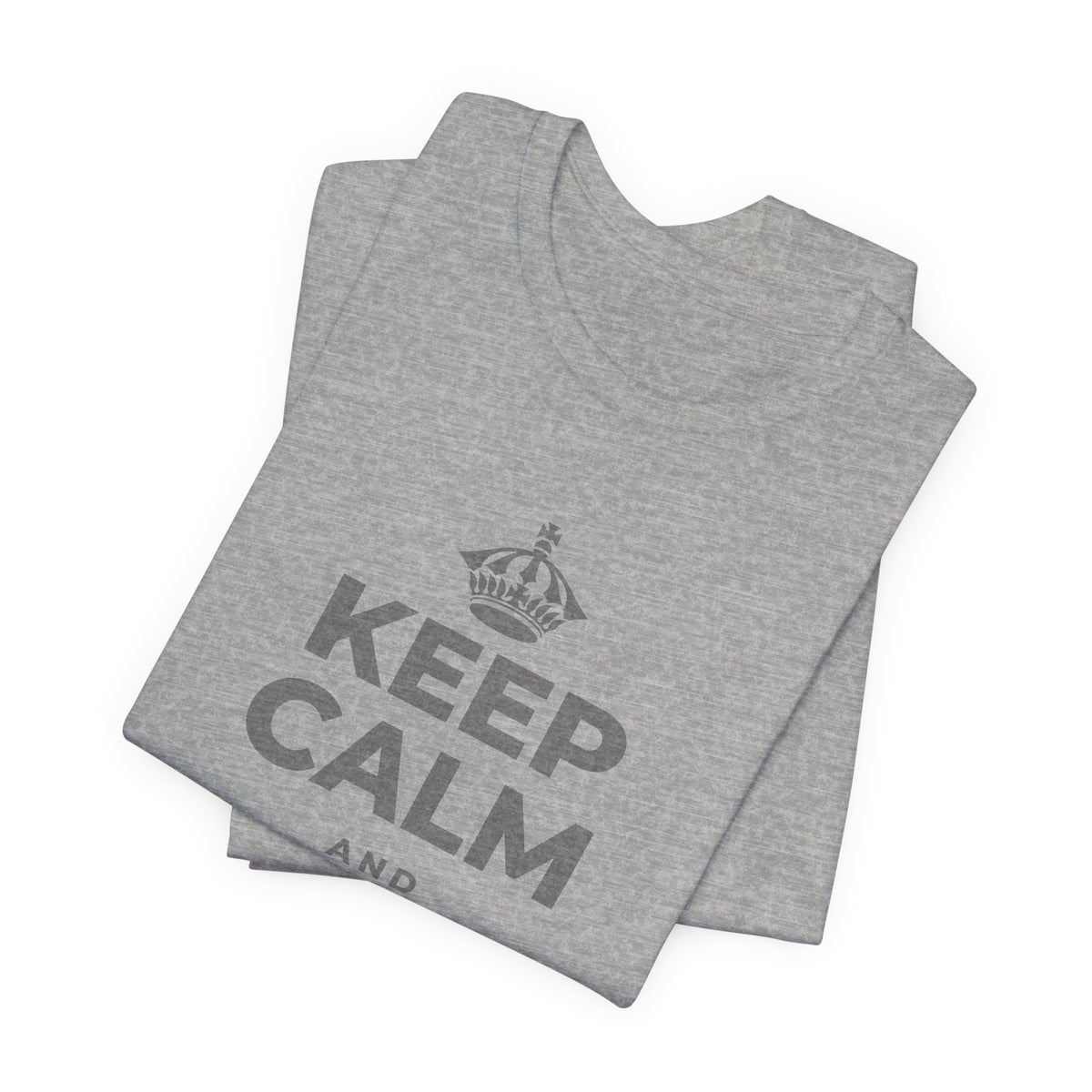 KEEP CALM AND GET BACK UP T-Shirt (White–Asphalt)