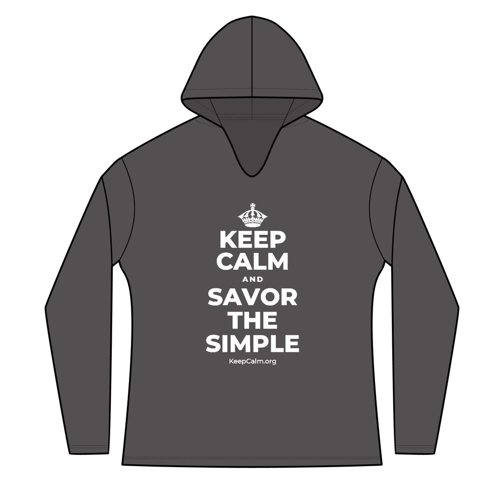 KEEP CALM AND SAVOR THE SIMPLE Women's Long Sleeve Hoodie