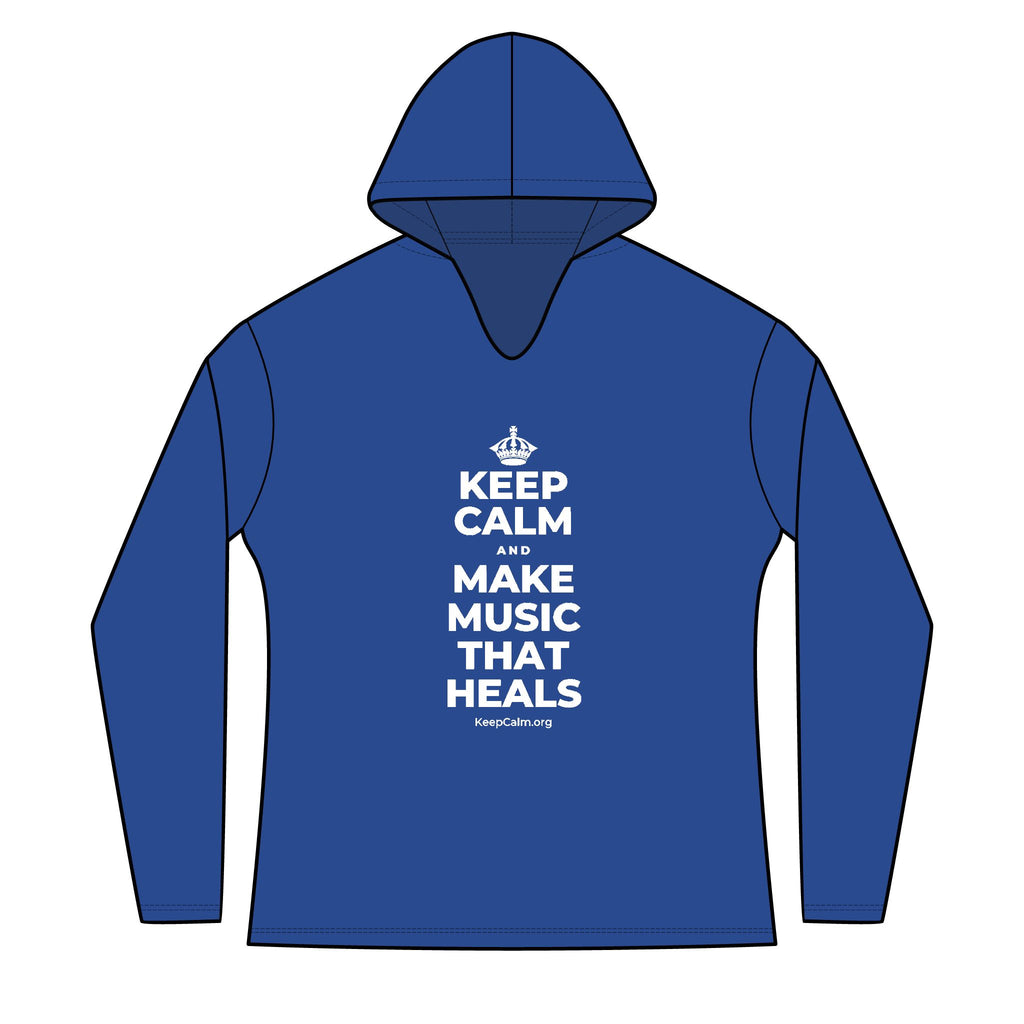 KEEP CALM AND MAKE MUSIC THAT HEALS Women's Long Sleeve Hoodie