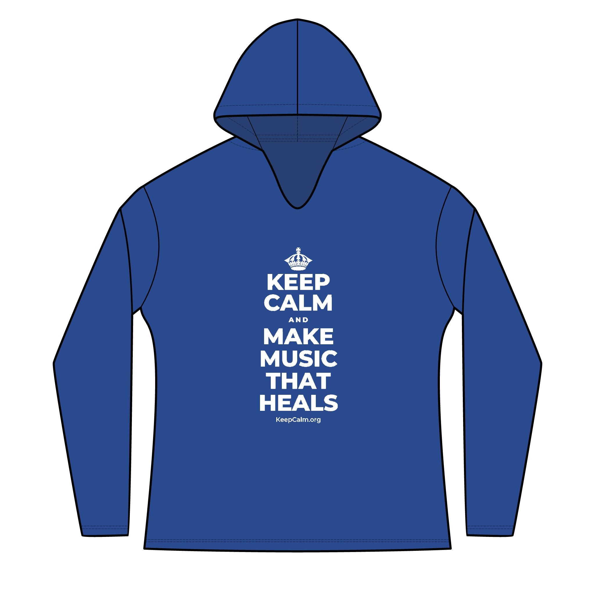KEEP CALM AND MAKE MUSIC THAT HEALS Women's Long Sleeve Hoodie