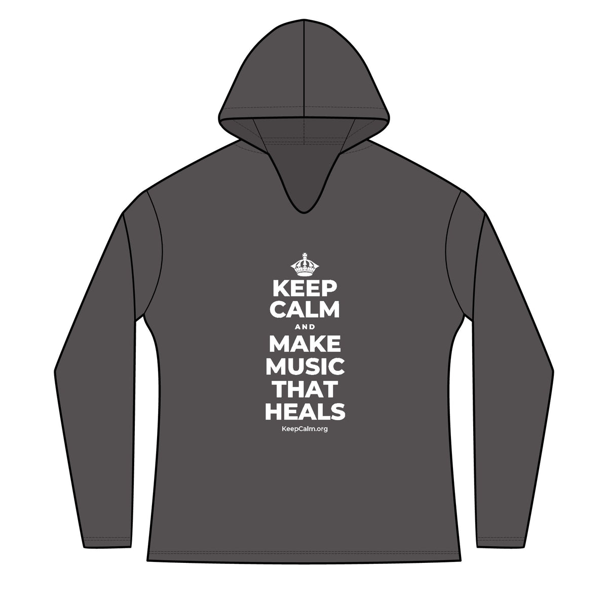 KEEP CALM AND MAKE MUSIC THAT HEALS Women's Long Sleeve Hoodie
