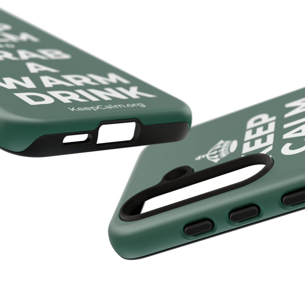 KEEP CALM AND GRAB A WARM DRINK Phone Case
