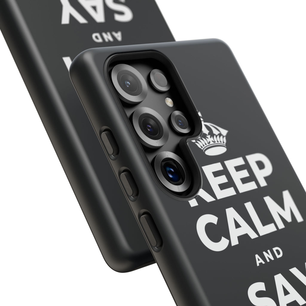 KEEP CALM AND SAY THANK YOU Phone Case (Dark)