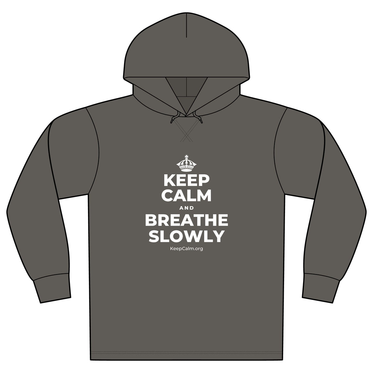KEEP CALM AND BREATHE SLOWLY Organic Hoodie Tee