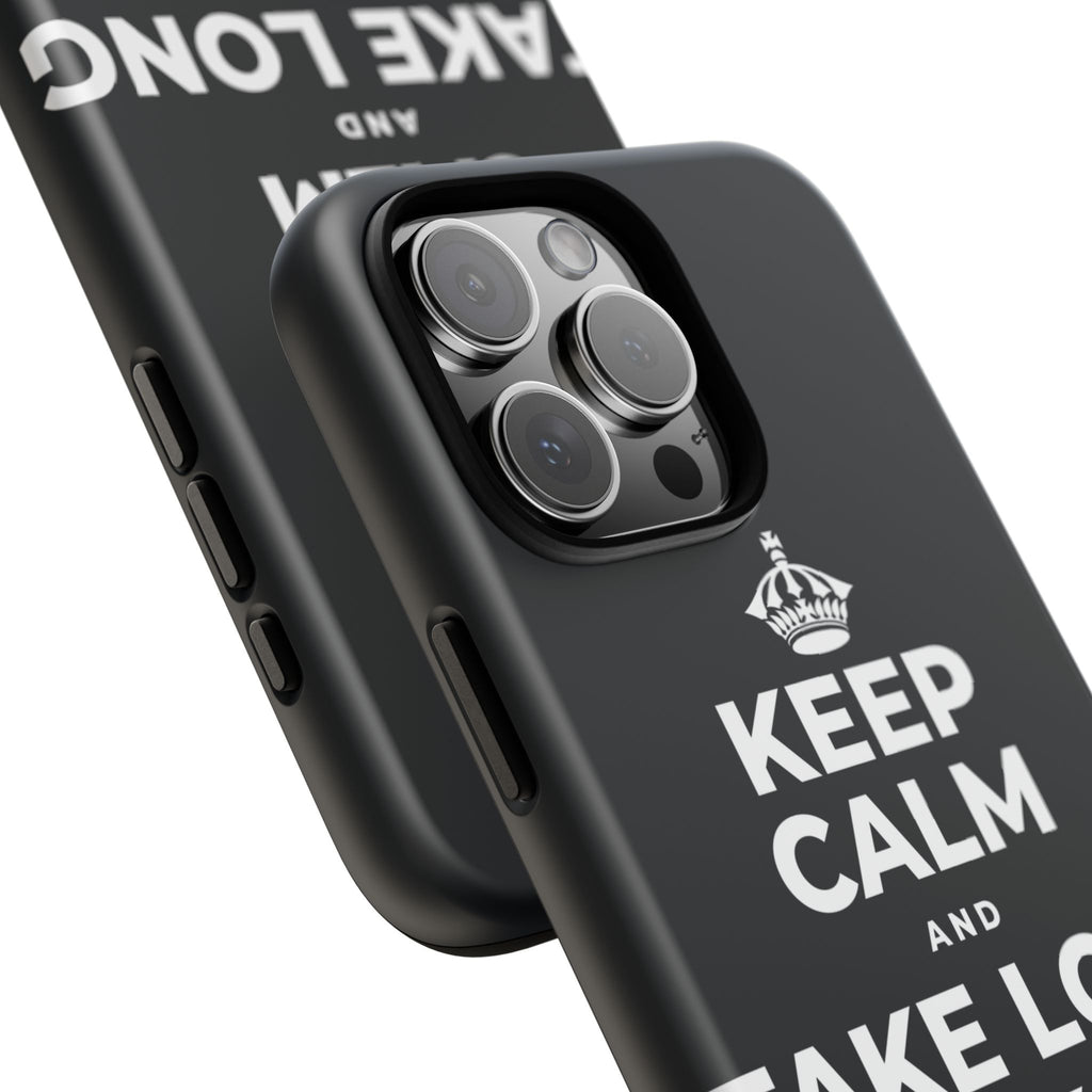 KEEP CALM AND TAKE LONG WALKS ON THE BEACH Phone Case (Dark)