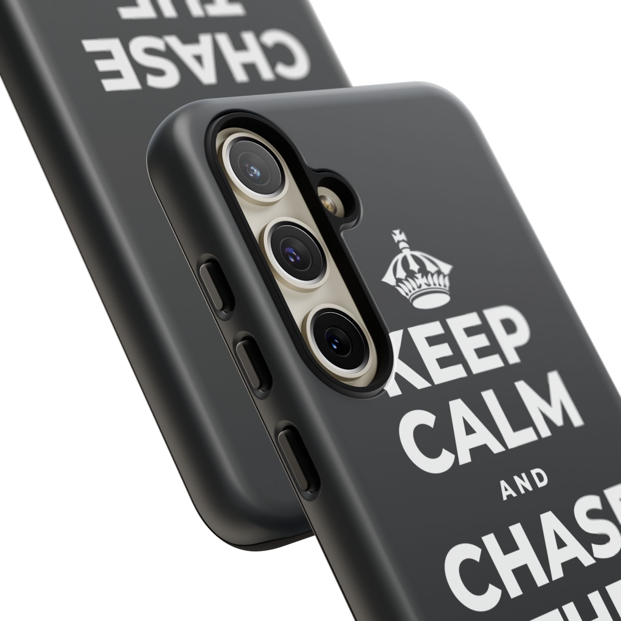 KEEP CALM AND CHASE THE LONG DAYS Phone Case (Dark)