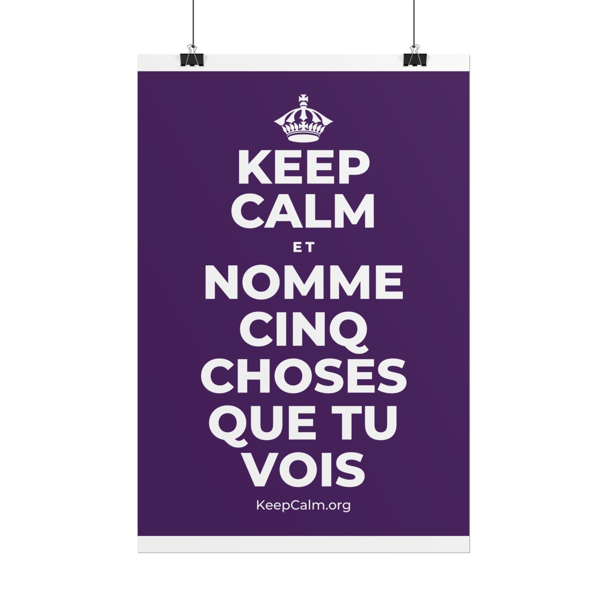 KEEP CALM ET NOMME CINQ CHOSES QUE TU VOIS Poster