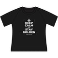 KEEP CALM AND STAY GOLDEN Women's Raglan Tee