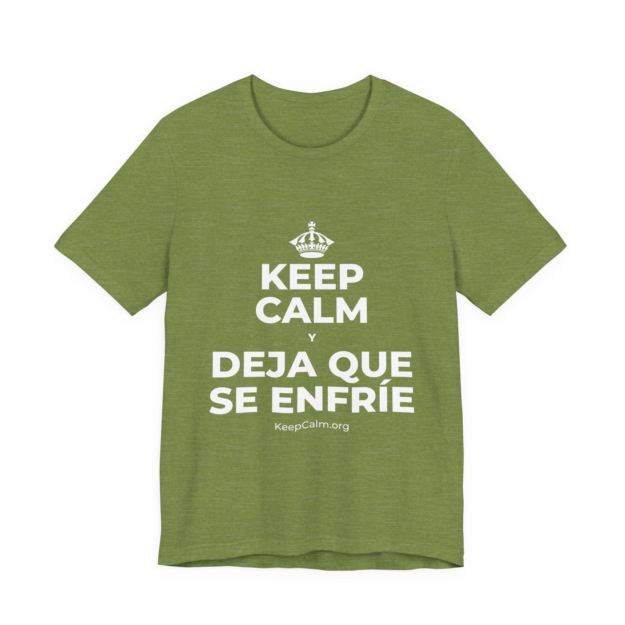 KEEP CALM Y DEJA QUE SE ENFRÍE T-Shirt (Baby Blue–Silver)