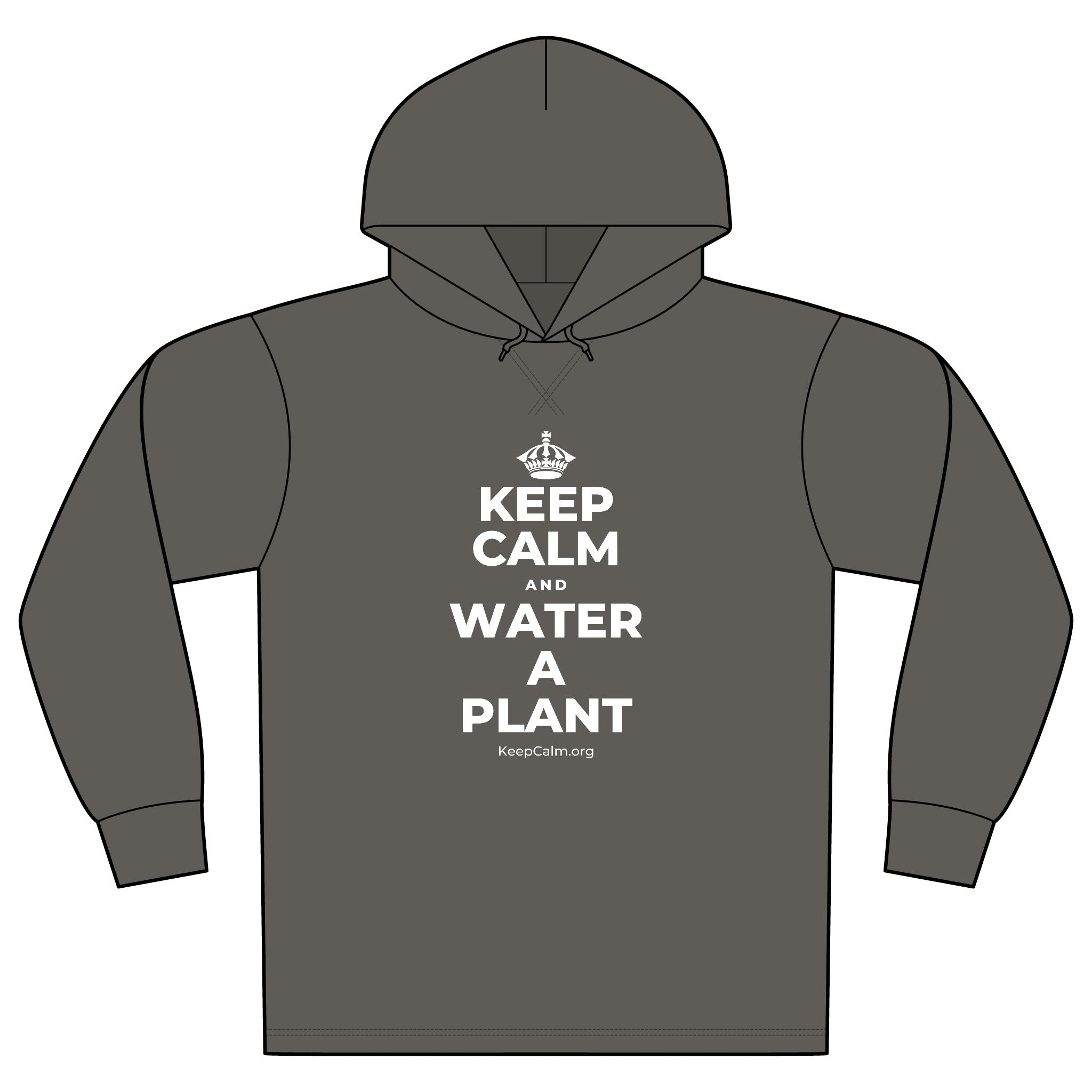 KEEP CALM AND WATER A PLANT Organic Hoodie Tee