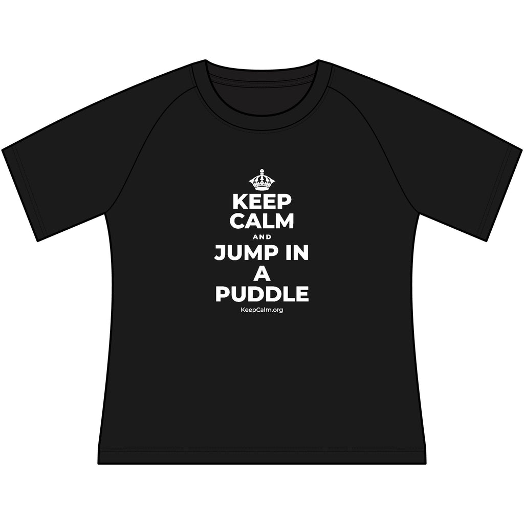 KEEP CALM AND JUMP IN A PUDDLE Women's Raglan Tee