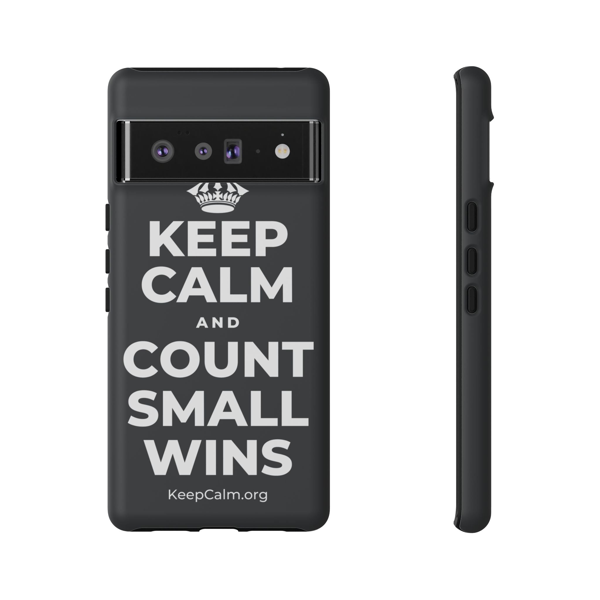 KEEP CALM AND COUNT SMALL WINS Phone Case (Dark)