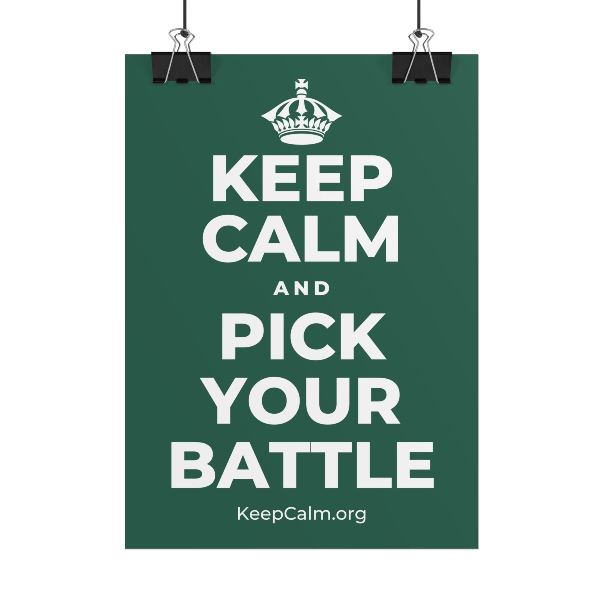 KEEP CALM AND PICK YOUR BATTLE Poster