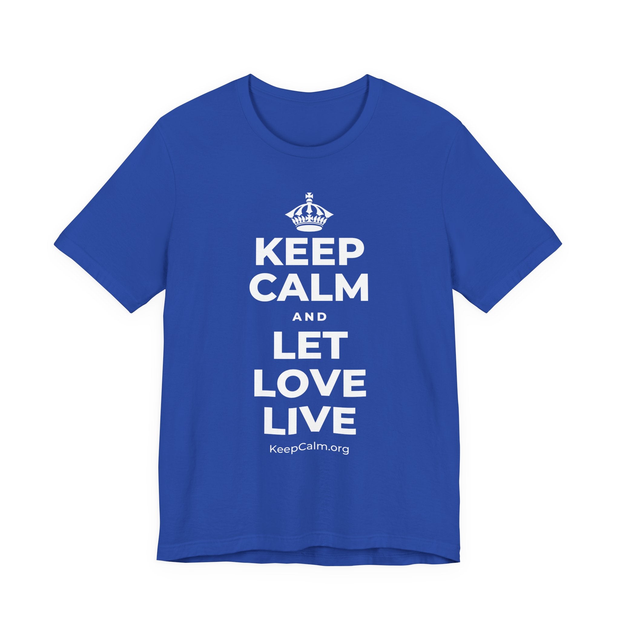 KEEP CALM AND LET LOVE LIVE T-Shirt (Soft Cream–Heather Mauve)