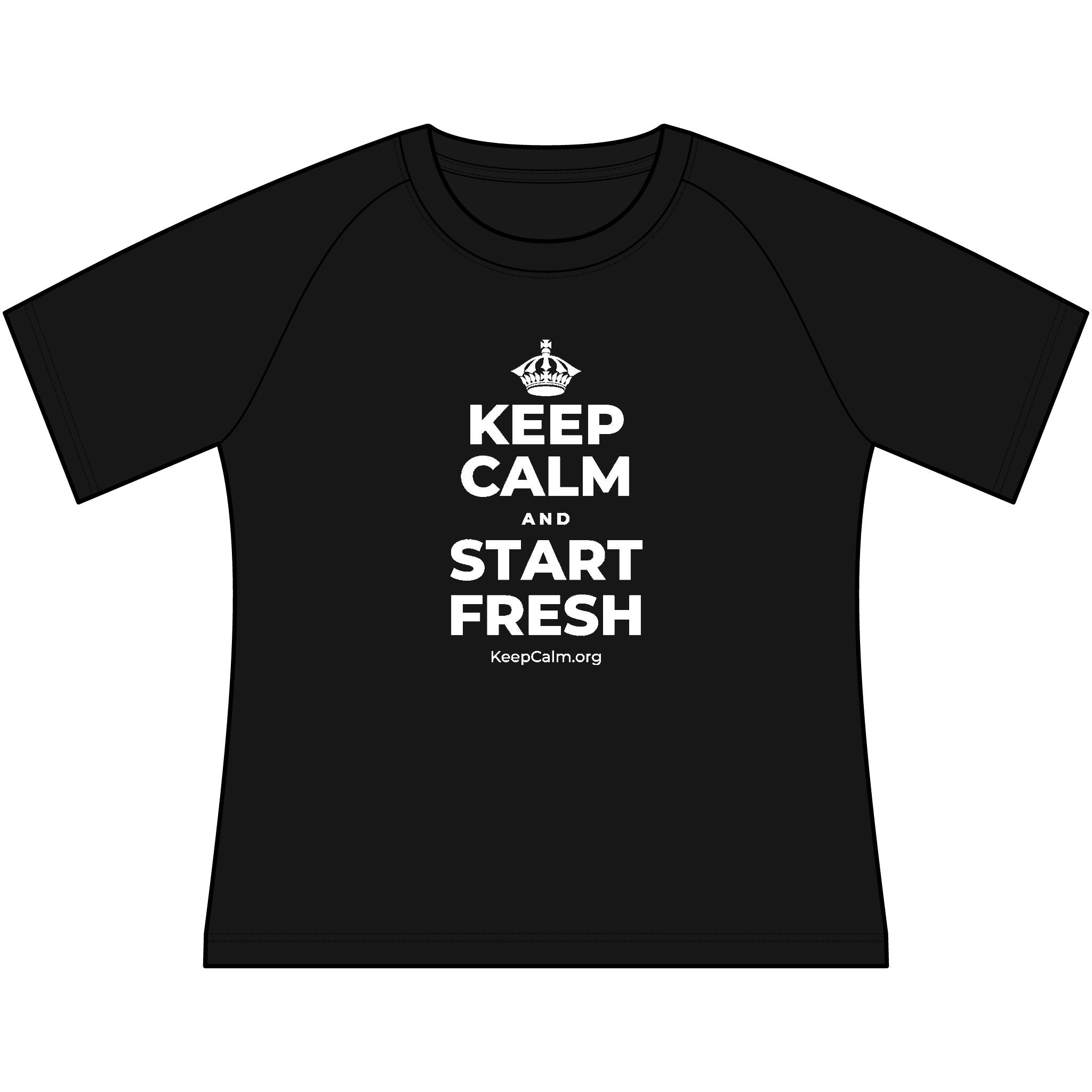 KEEP CALM AND START FRESH Women's Raglan Tee