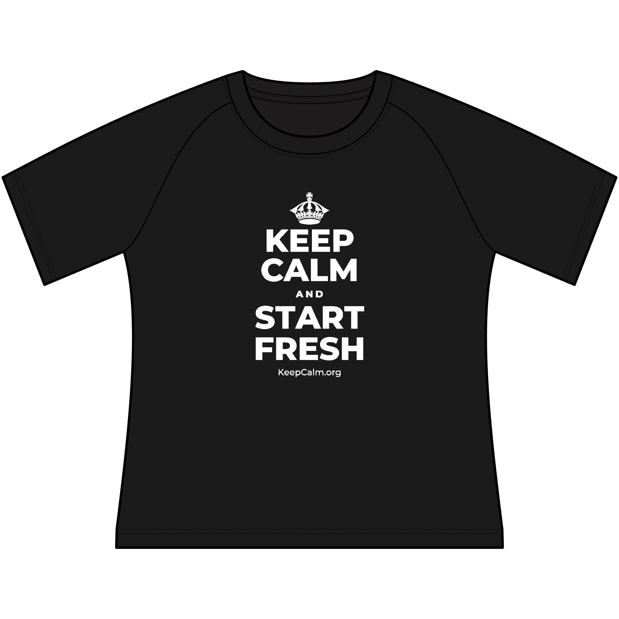 KEEP CALM AND START FRESH Women's Raglan Tee