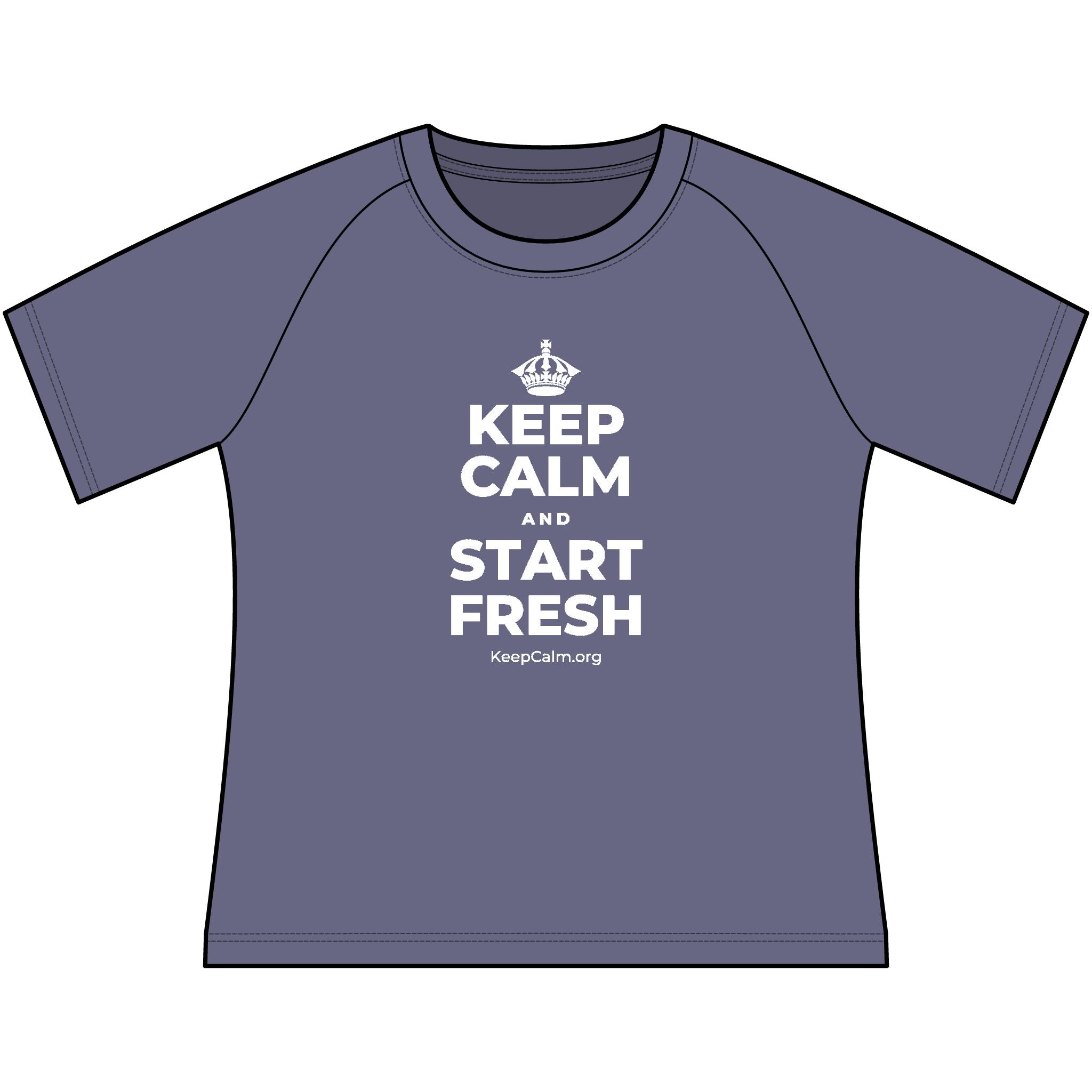 KEEP CALM AND START FRESH Women's Raglan Tee