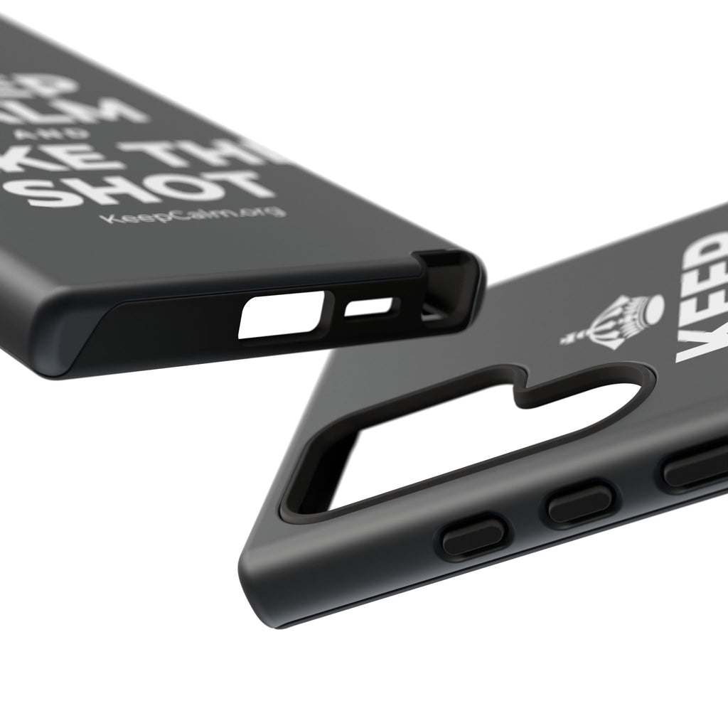 KEEP CALM AND TAKE THE SHOT Phone Case (Dark)