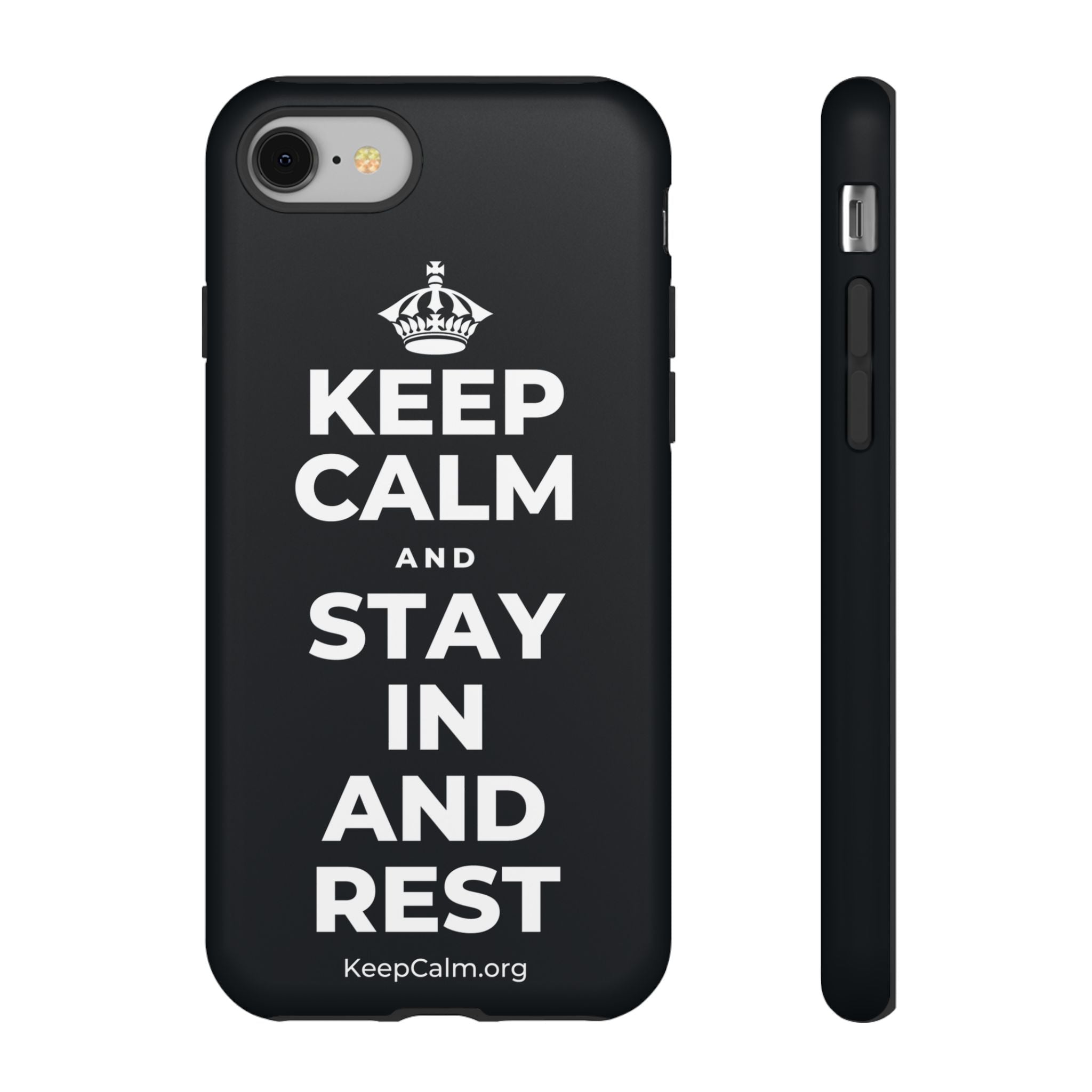 KEEP CALM AND STAY IN AND REST Phone Case (Dark)