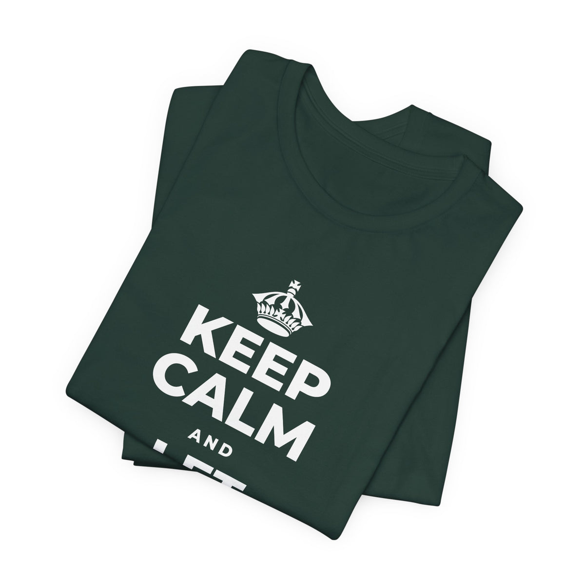 KEEP CALM AND LET PEOPLE IN T-Shirt (White–Asphalt)