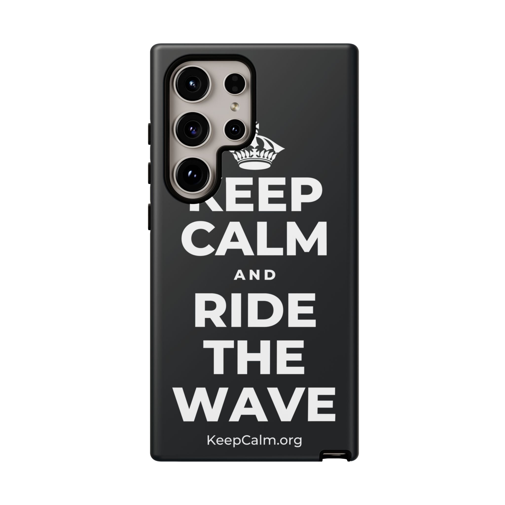 KEEP CALM AND RIDE THE WAVE Phone Case (Dark)