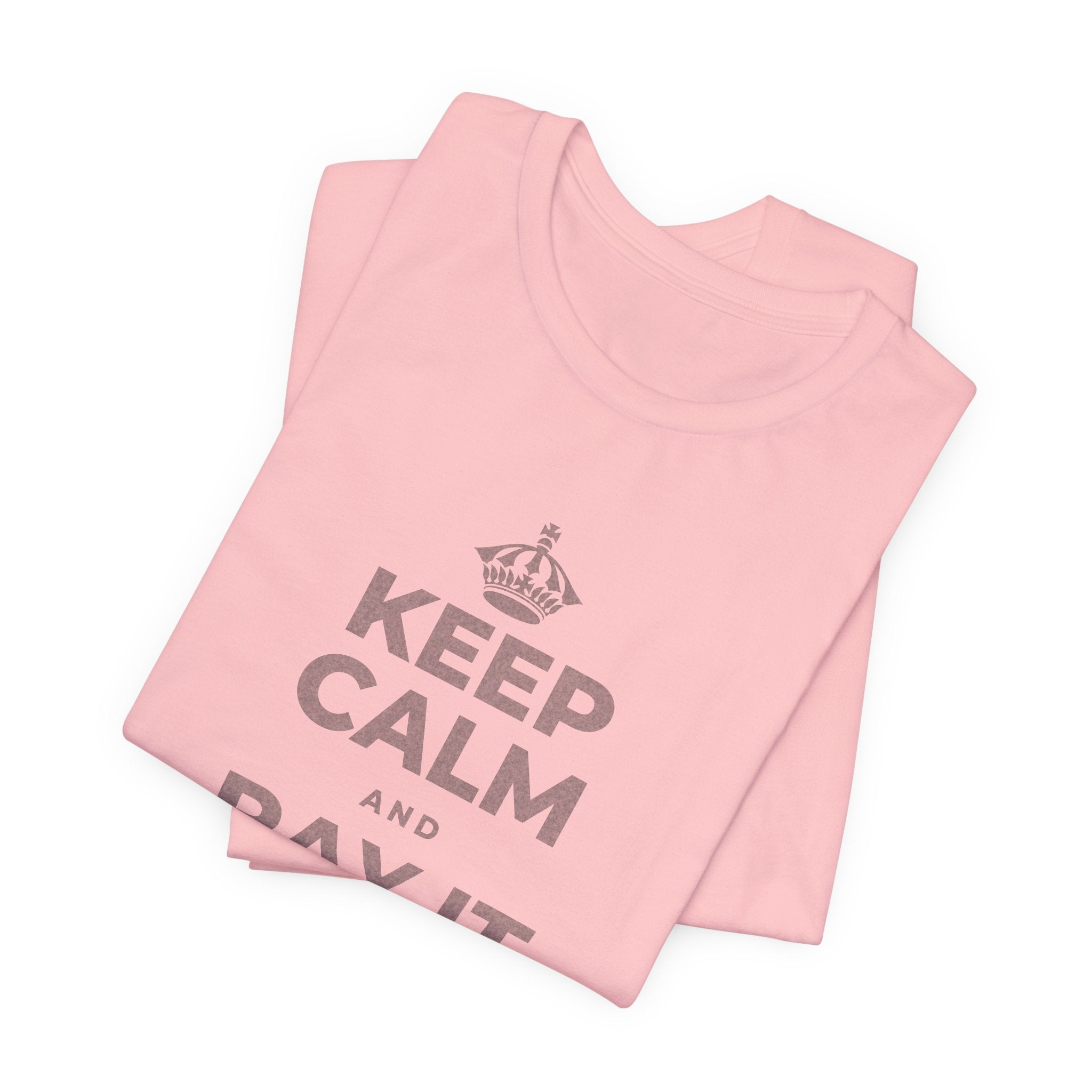 KEEP CALM AND PAY IT FORWARD T-Shirt (White–Asphalt)